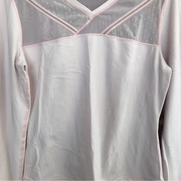 Lululemon Just Breath Long Sleeve Soft Pink Mesh Panels Size 8 - Picture 5 of 11